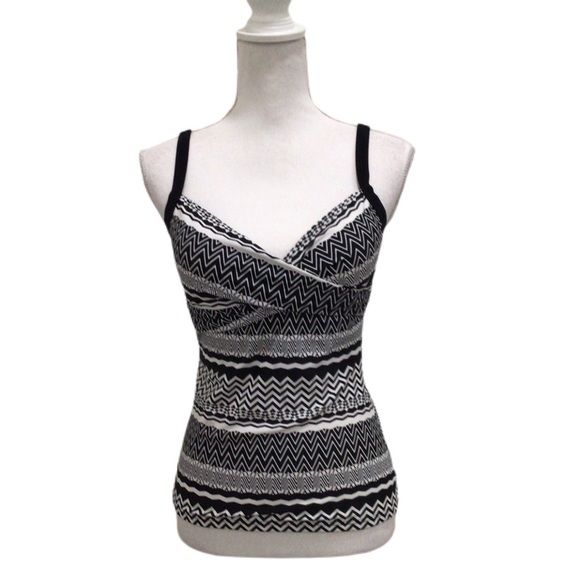 PROFILE by gottex Geo Print Tankini Top - Picture 1 of 6